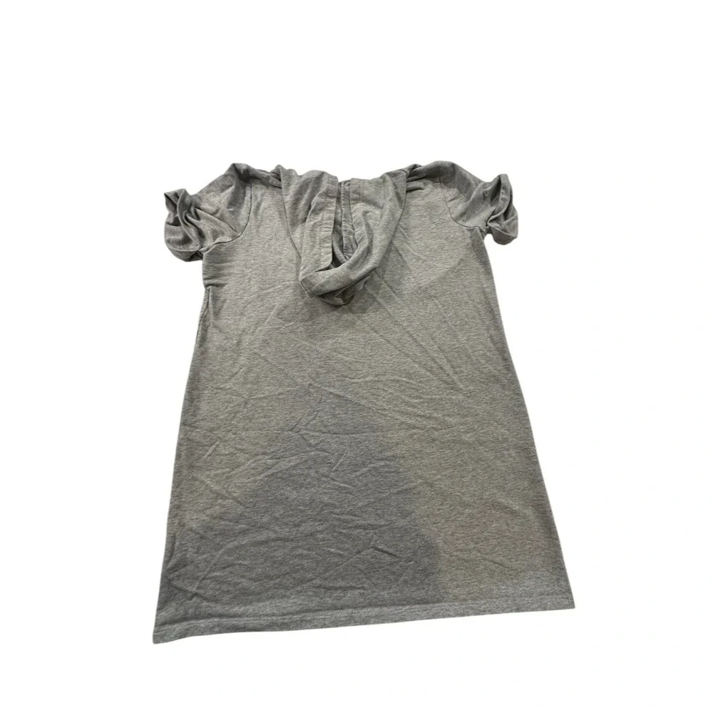 Michael Kors Short Sleeve Hoodie Gray Womens Large Athleisure Workout Sports EUC